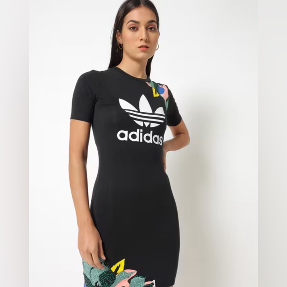 🎀 NWT ADIDAS HER STUDIO LONDON XS TEE DRESS floral